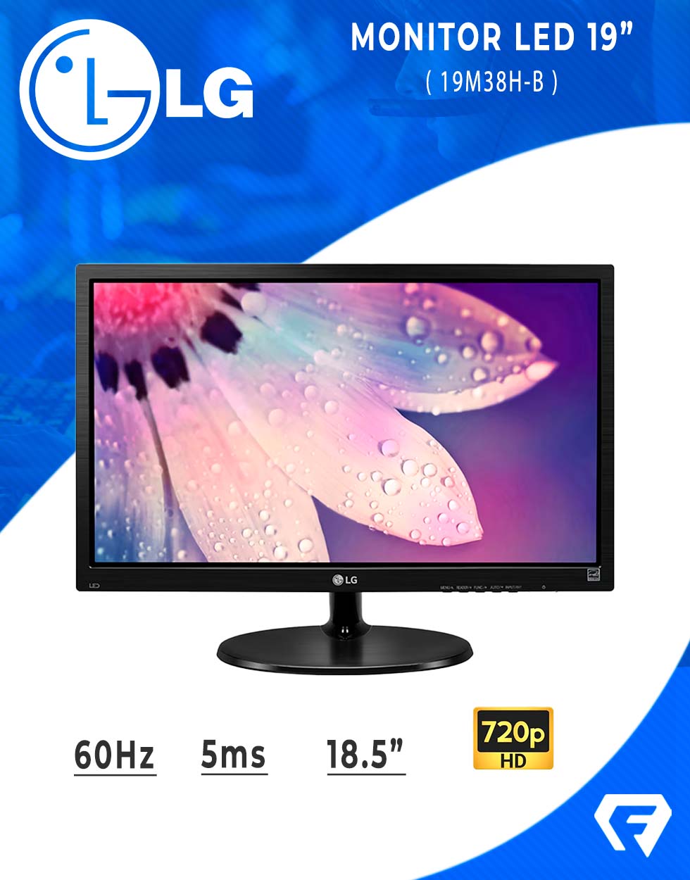 MONITOR LG 18.5 LED 5MS 60HZ HDMI VGA LG