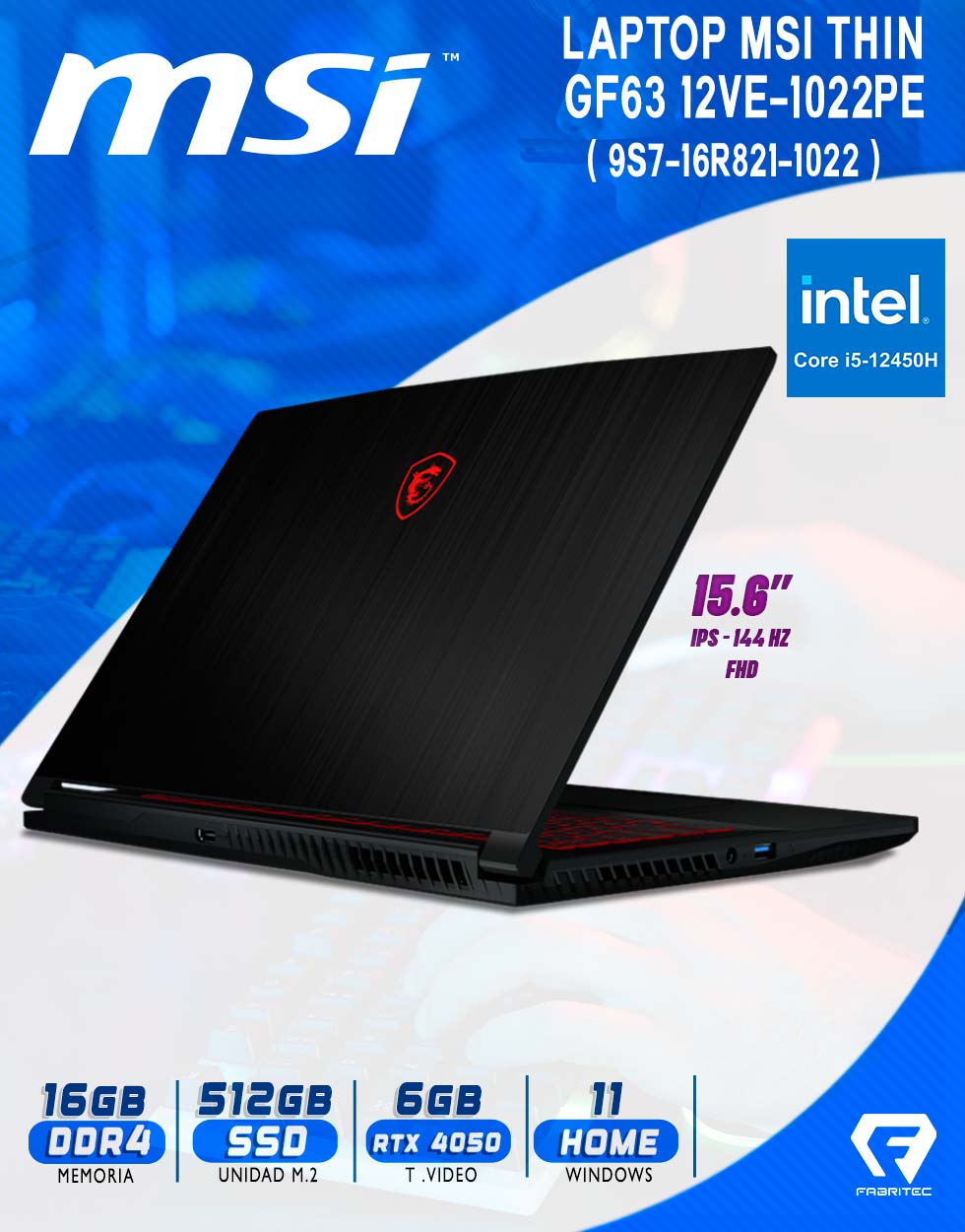 PC Portable Gamer - ACER Nitro AN515-57-53BF - 15,6 FHD 144 Hz