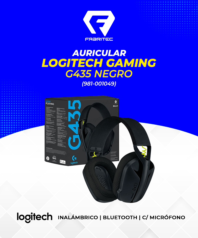 Logitech Auriculares Gaming Inalámbricos G435 Negro