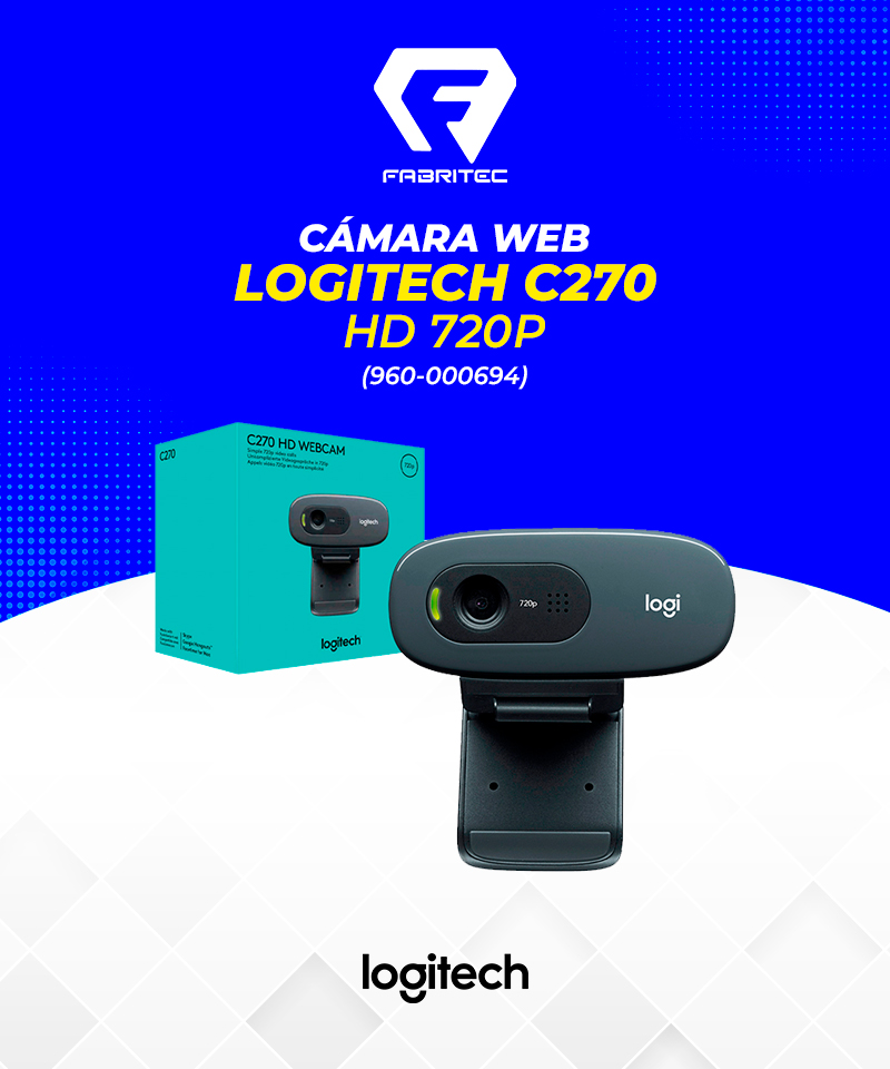 Camara Web Logitech C270, HD 720P
