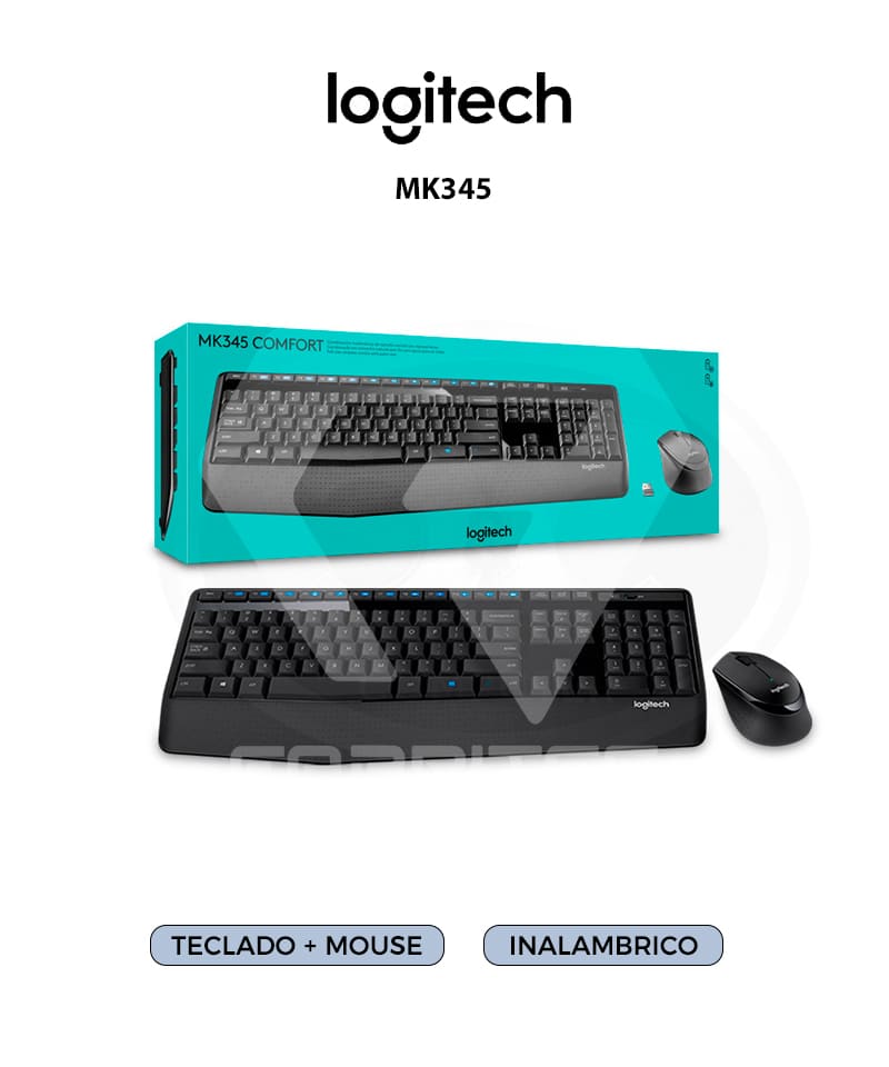 Teclado inalambrico logitech mk345 best sale
