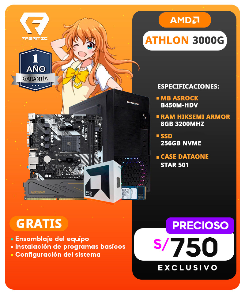 CPU ATHLON 3000G - BASICA 10