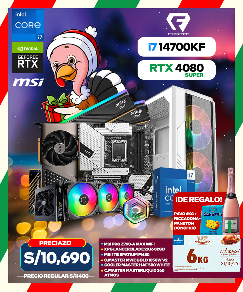 PC GAMER NAVIDAD INTEL CORE I7 14700KF