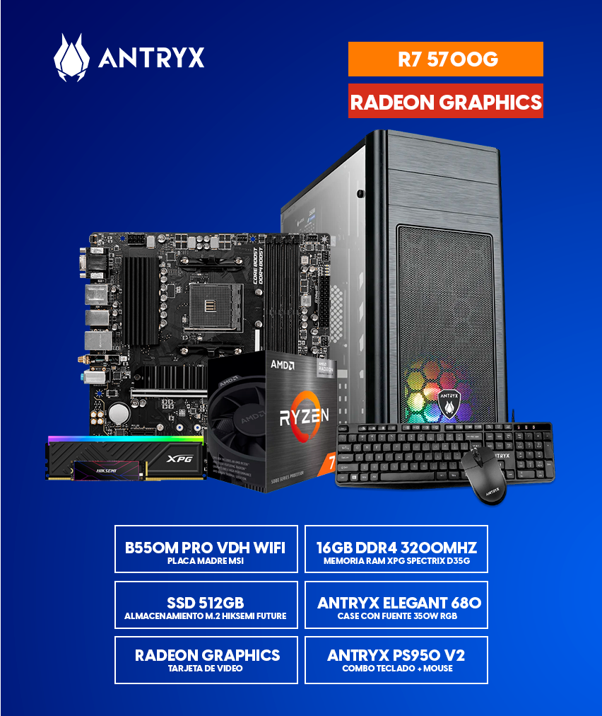 PC ANTRYX GAMER R7 5700G