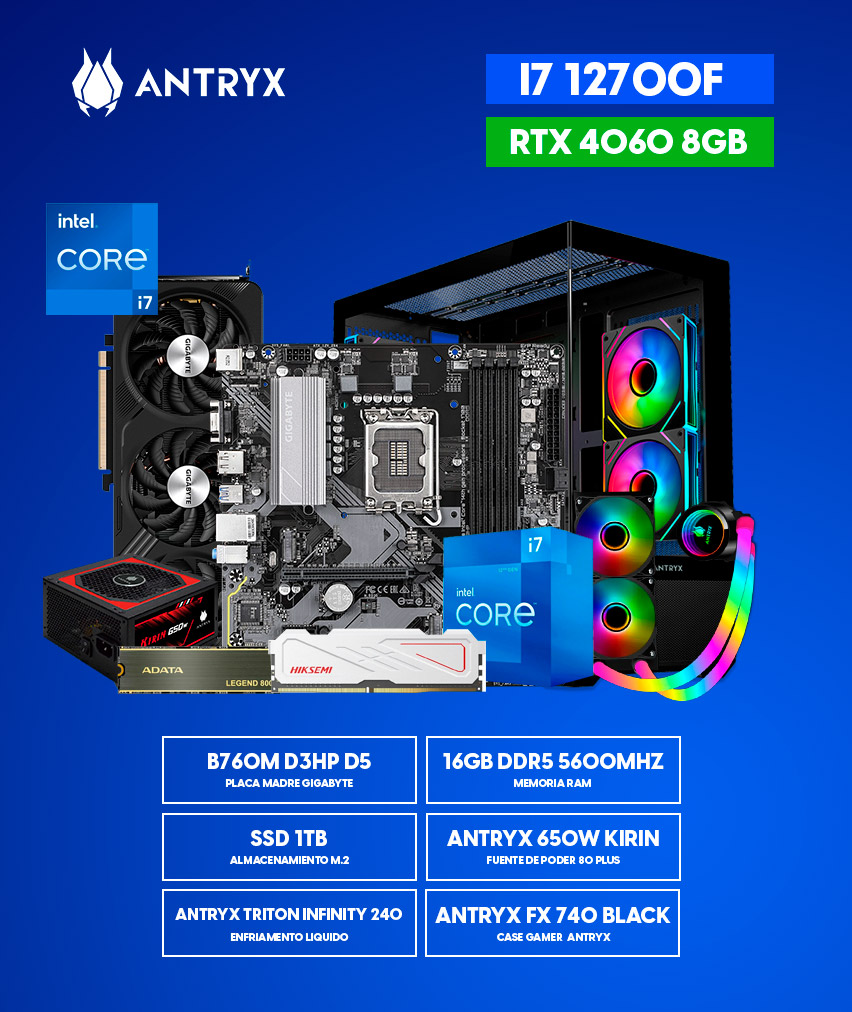 PC ANTRYX GAMER I7 12700F