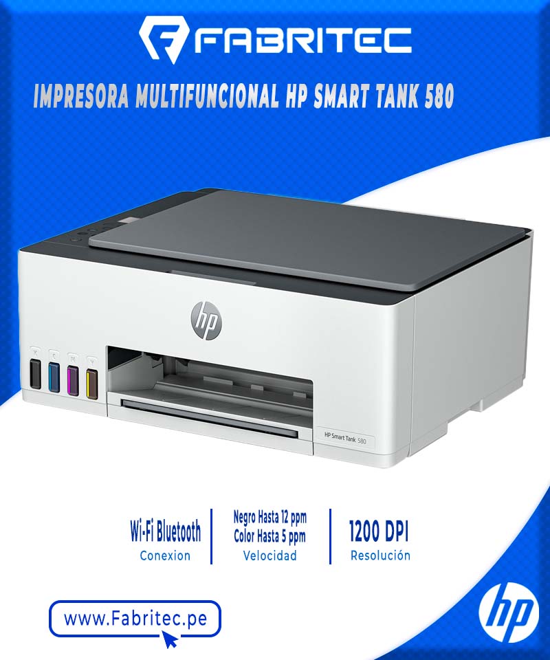 Impresora HP Smart Tank 580 Wifi