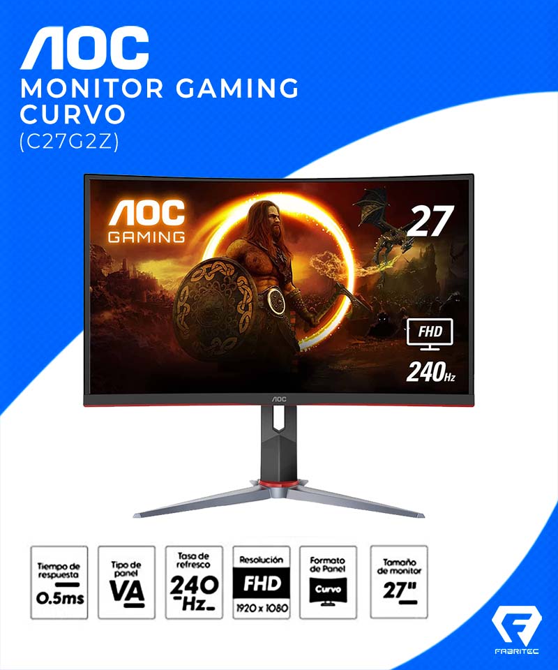 MONITOR GAMING AOC CURVO 27