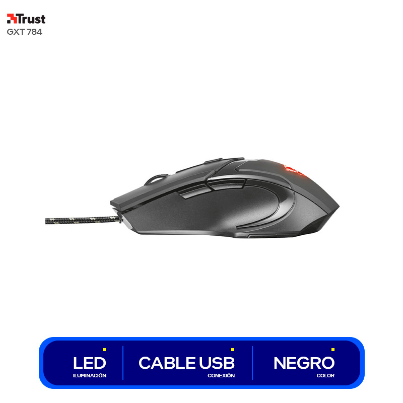 Kit Mouse E Cuffie Gaming Trust GXT 784 – Mouse 4800 Dpi E Cuffie Over-ear Con Microfono, Design Ergonomico E Suono Potente