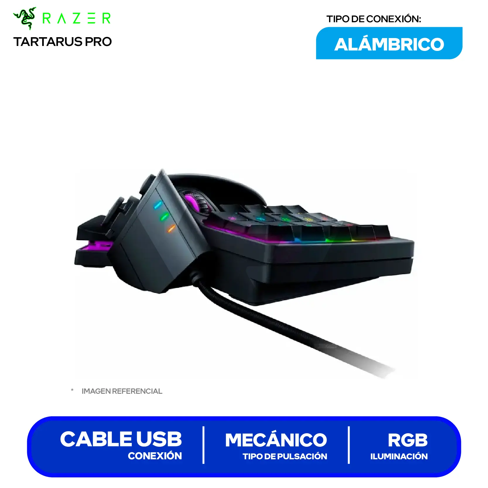 Teclado Gamer Razer Tartarus Pro ( RZ07-03110100-R3U1 ) Mecánico
