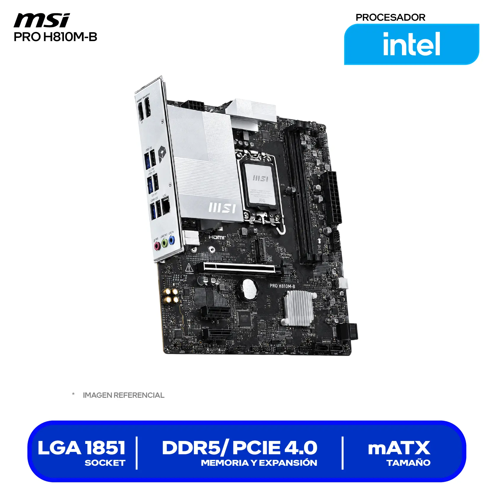 Placa madre MSI Pro H810M-B (PRO H810M-B) LGA1851, DDR5, mATX
