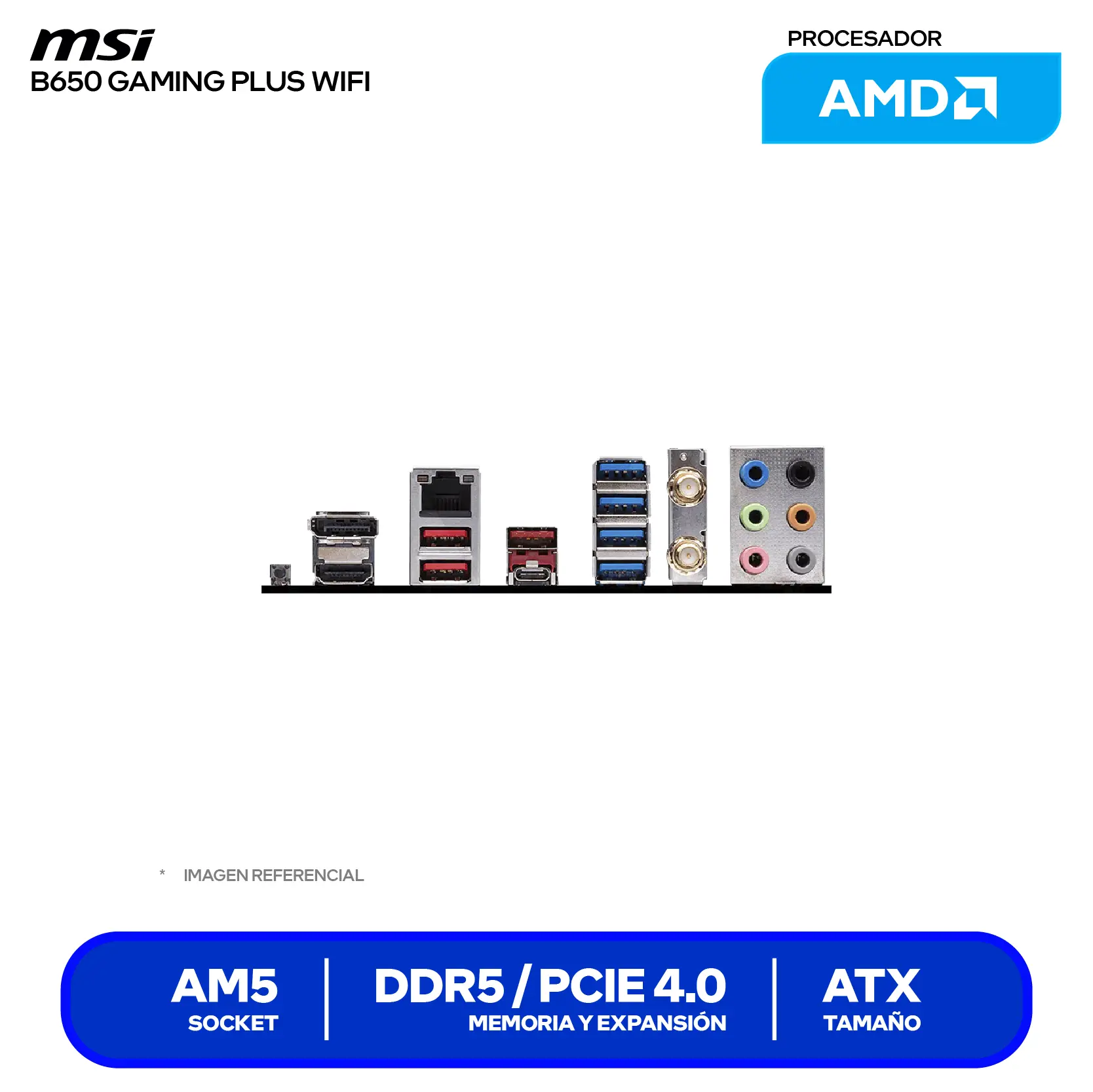 Placa Madre MSI B650 Gaming Plus WiFi (B650 GAMING PLUS WIFI) AM5, DDR5, ATX
