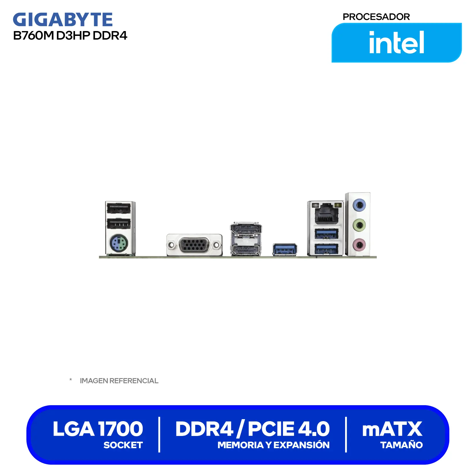 Placa Madre Gigabyte B760M D3HP D5 (B760M D3HP) LGA1700, DDR5, Micro-ATX,