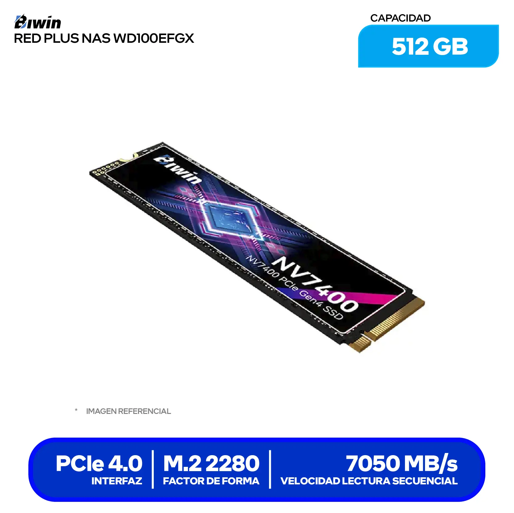 SSD Biwin Black Opal NV3500 512GB (BNV7400512G-RGX) M.2 2280, PCIe 4.0