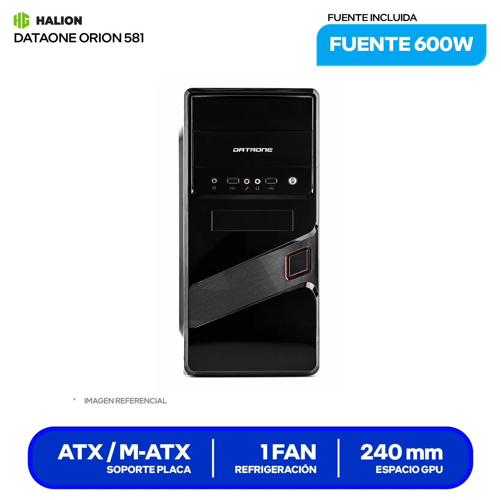 Case Halion Dataone Orion 581 (ORION 581) Con fuente