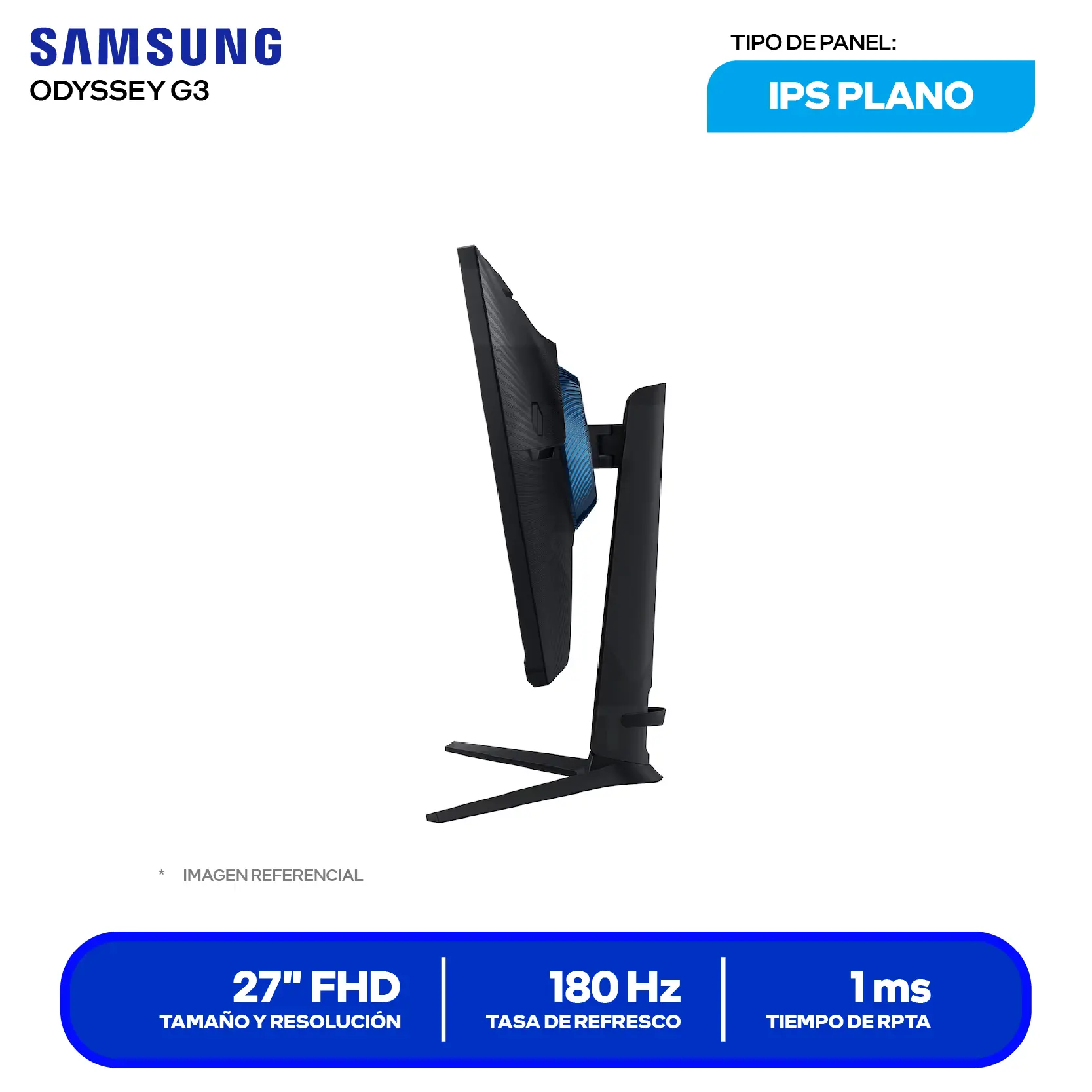 Monitor Gamer Samsung Odyssey G3 27" (LS27DG300ELXPE) FHD, VA, 180Hz, 1ms
