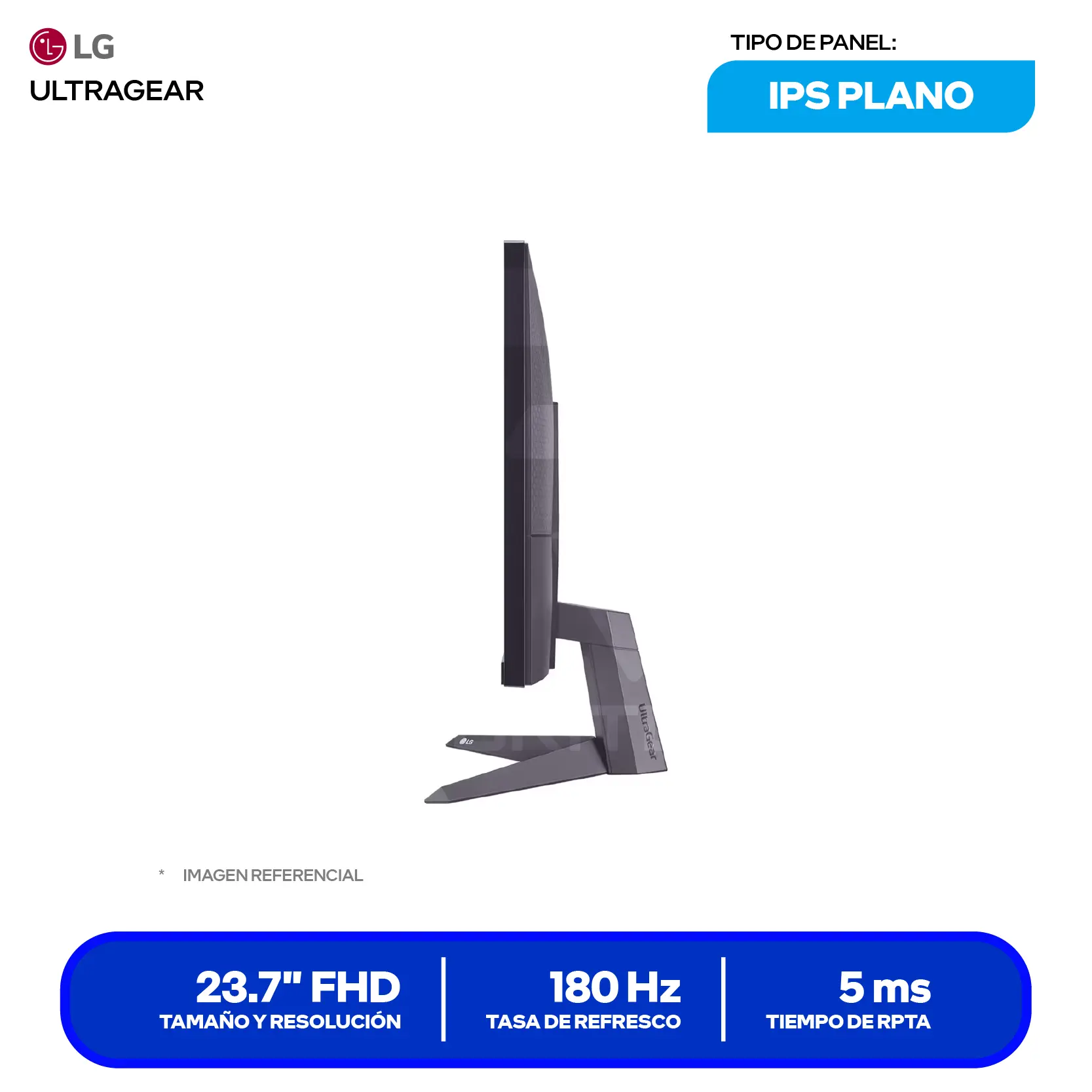Monitor Gamer LG UltraGear 24" (24GS50F-B) FHD, VA, 180Hz, 5ms