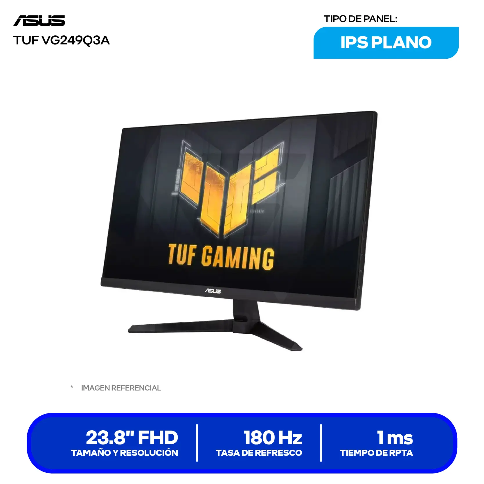 Monitor Gamer ASUS TUF Gaming 23.8" (VG249Q3A) FHD, IPS, 180Hz, 1ms