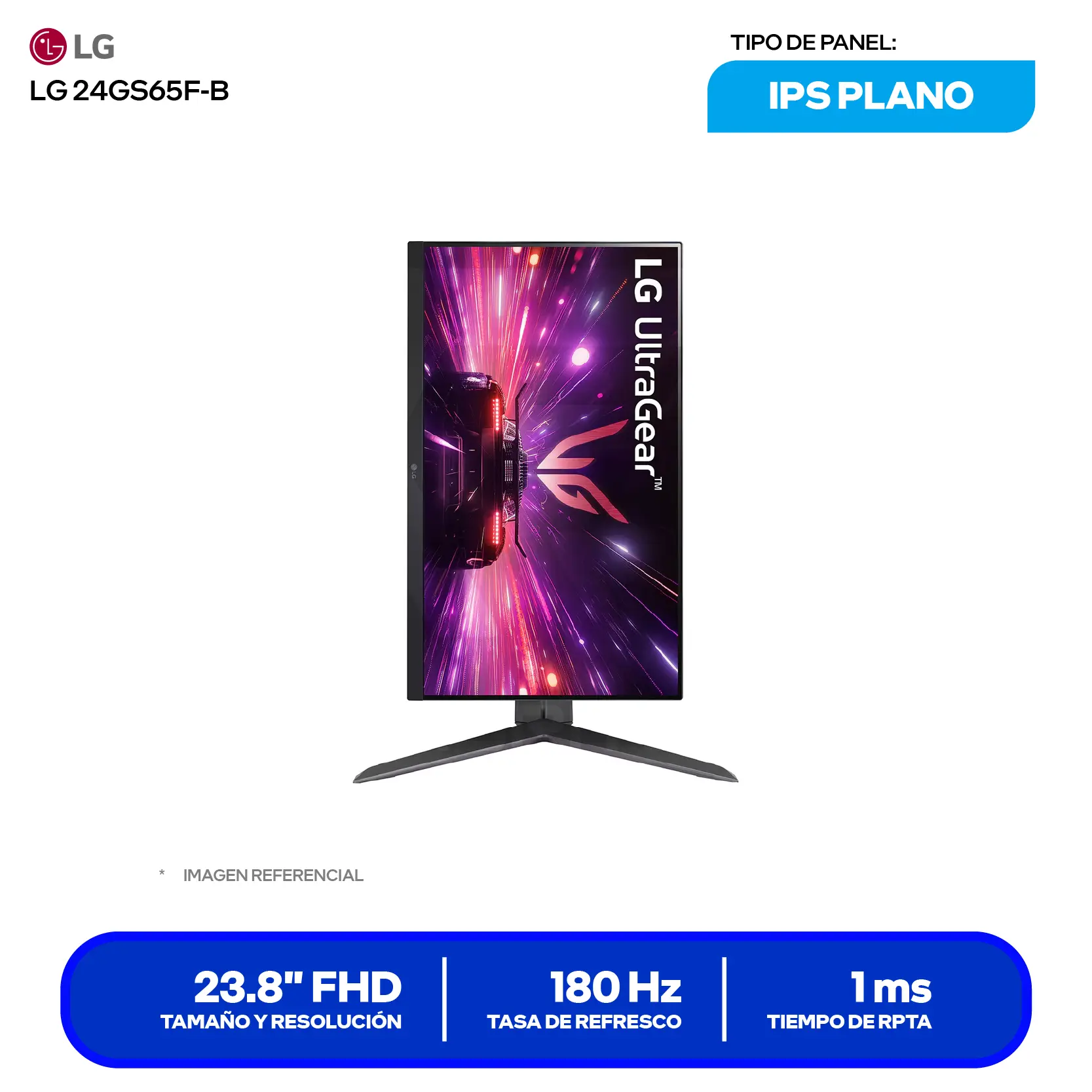 Monitor Gaming LG UltraGear 23.8" (24GS65F-B) FHD, IPS, 180Hz, 1ms