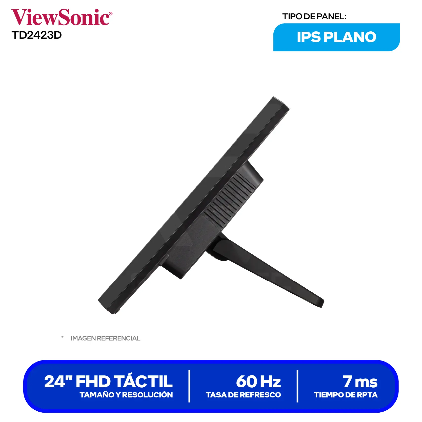ViewSonic TD2423D 24" (VS18588) FHD, 7ms, Con parlante