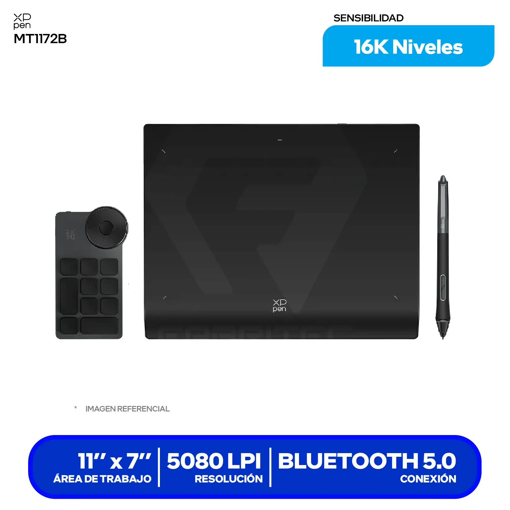 Tableta Gráfica XP-Pen Deco Pro LW Gen 2 11x7" (819020655) USB-C, Con lápiz