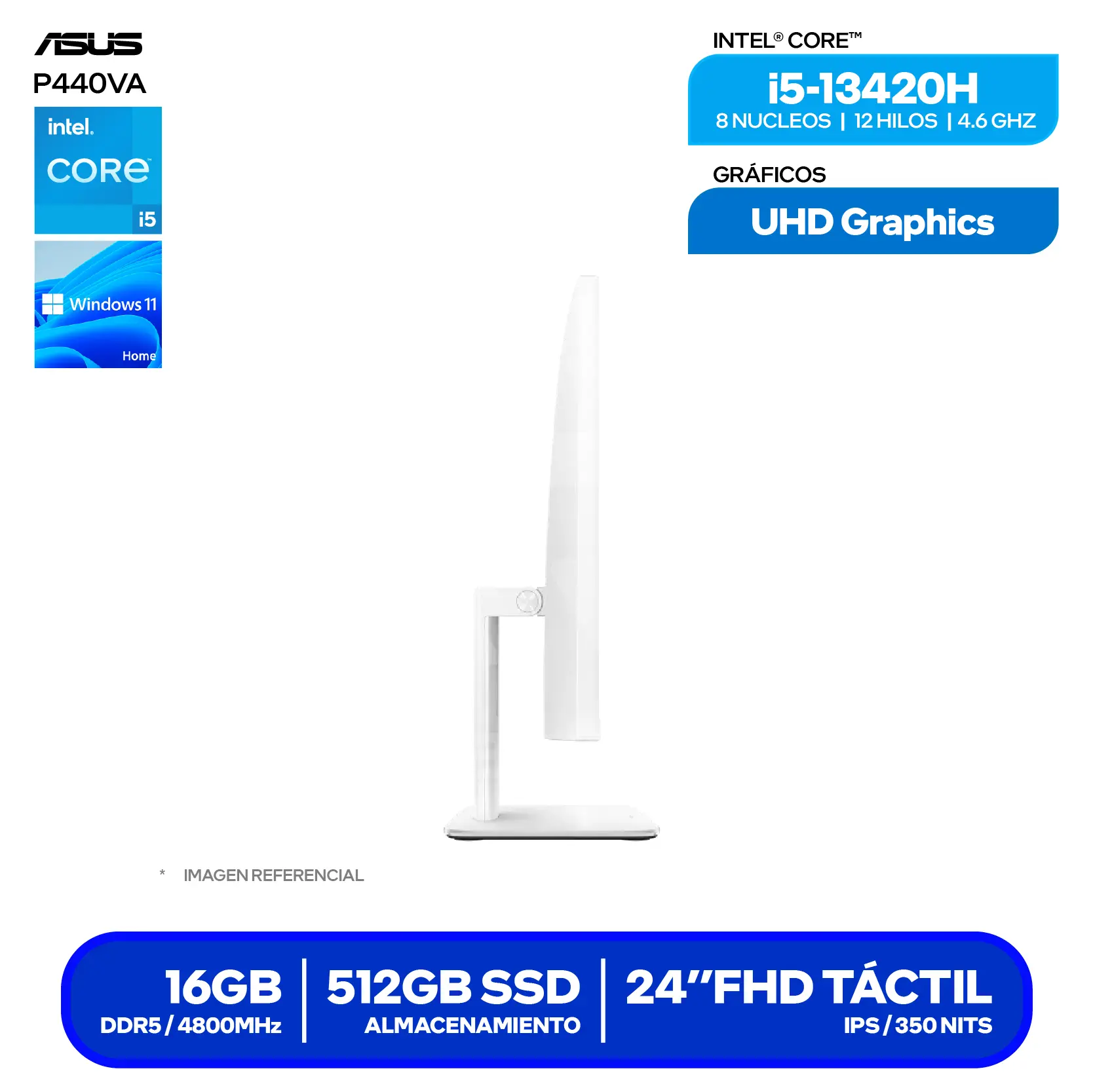 AIO ASUS ExpertCenter P400 (90PT03X7-M0020DO) Intel Core i5-13420H, RAM 8GB DDR5, 24" FHD, Windows 11 Home