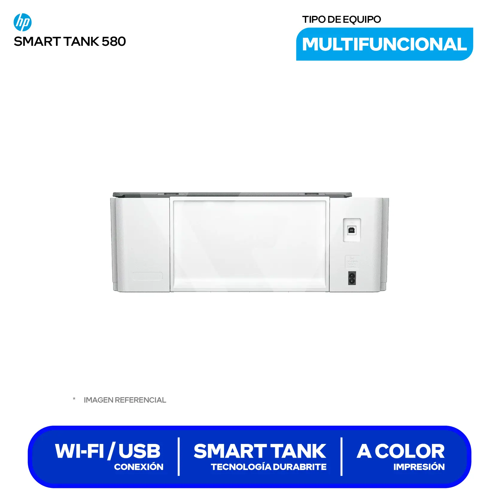 Impresora Multifuncional HP Smart Tank 580 (1F3Y2A#AKY) Bluetooh, WiFi