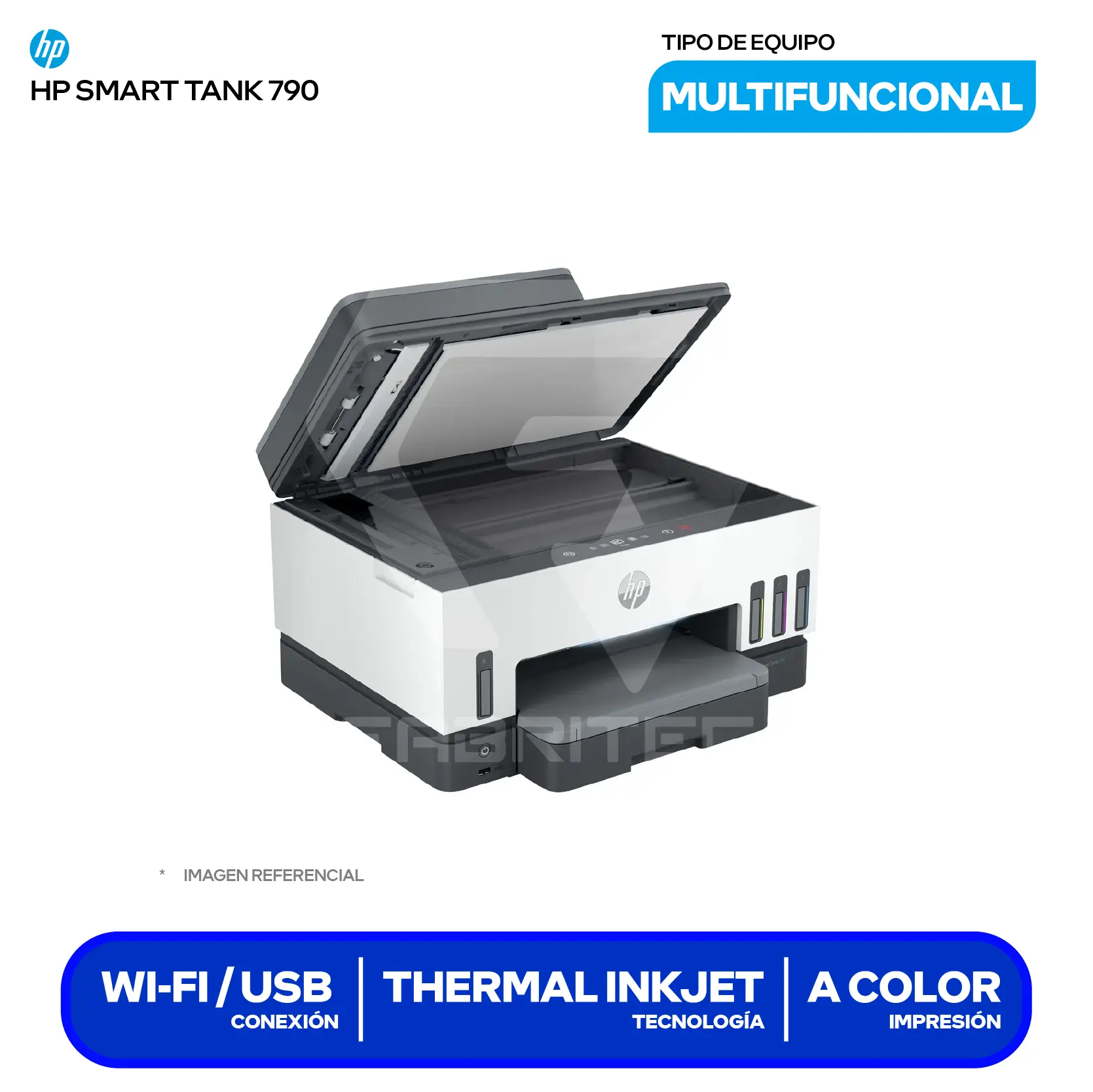 Impresora Multifuncional HP Smart Tank 790 (4WF66A#AKY) Bluetooh, Wi-Fi, USB
